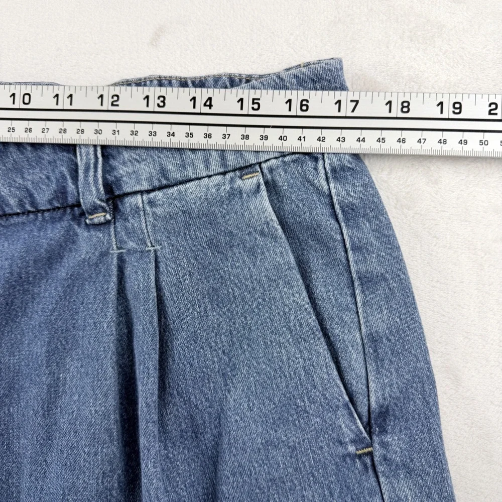 Old Navy Denim Shorts‎ Taylor Extra High-Rise Pleated Blue Size L